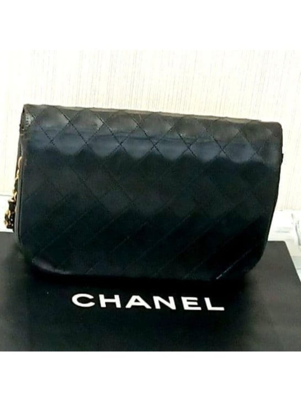 Chanel Quilted Chain Shoulder Lambskin Double Flap Black - Picture 2 of 10